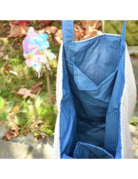 Personalisierte Waffel-Umhängetasche "Grau" | Mommy Bag - Design-Elemente