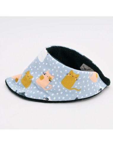 Wendehalstuch 'Katzen & Fleece' in Grün | personalisierbar - Verarbeitung im Detail