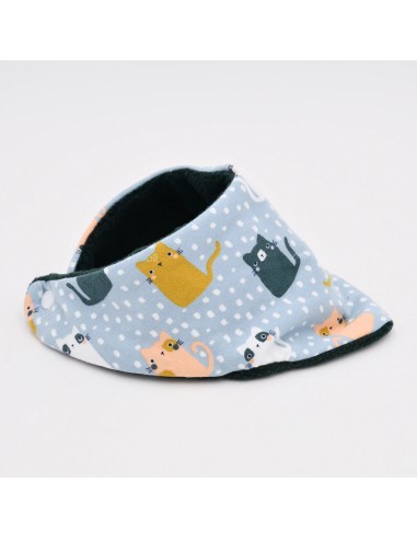 Wendehalstuch 'Katzen & Fleece' in Grün | personalisierbar - Stoffstruktur und Material