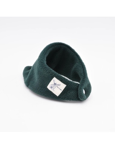 Wärmendes Fleece-Halstuch in Jungle-Grün | personalisierbar - Rückansicht