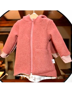 Walkjacke "Mäuseliebe" (Altrosa) mit niedlichem Futter