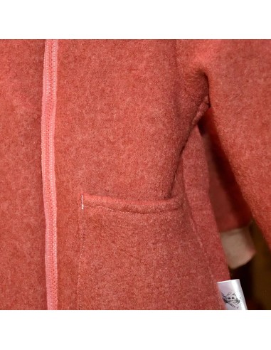 Walkjacke "Mäuseliebe" (Altrosa) mit niedlichem Futter - Stoffstruktur und Material