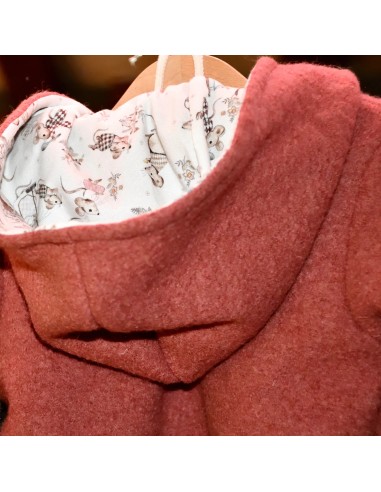 Walkjacke "Mäuseliebe" (Altrosa) mit niedlichem Futter - Handgemacht in Bayern