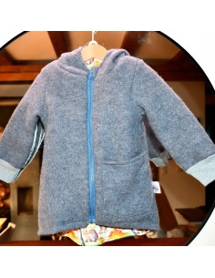 Walkjacke "Dino-Abenteuer" (Blau) mit hübschem Baumwollfutter