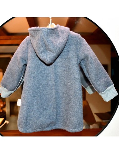 Walkjacke "Dino-Abenteuer" (Blau) mit hübschem Baumwollfutter - Rückansicht