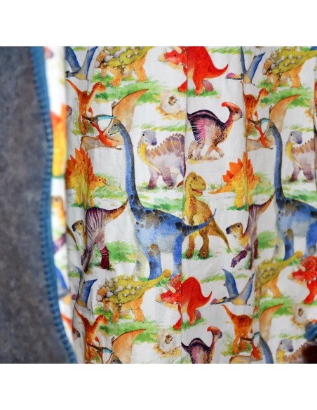 Walkjacke "Dino-Abenteuer" (Blau) mit hübschem Baumwollfutter - Design-Elemente