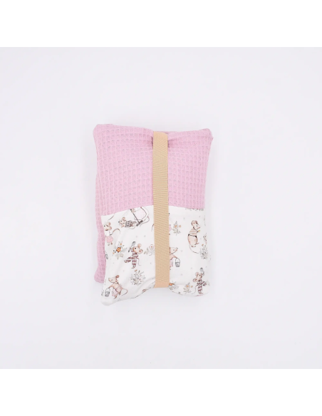 Windeltasche "Mäusetanz" (Rosa) | Waffelpique & Baumwolle - Qualitätsmerkmal