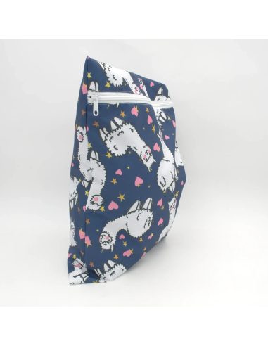 Wetbag "Lama-Liebe" Marineblau | Wasserabweisende Nasstasche - Praktisch im Alltag