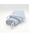 Handtuch & Duschhandtuch "Waffelpique" Babyblau | Personalisiert (Set & Einzeln)