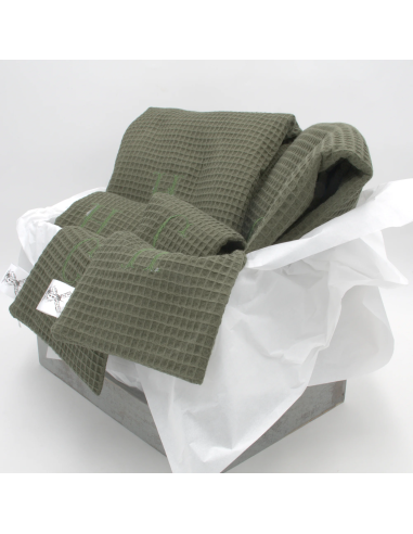 Handtuch & Duschhandtuch "Waffelpique" Grün | Personalisiert (Set & Einzeln) - Qualitätsmerkmal
