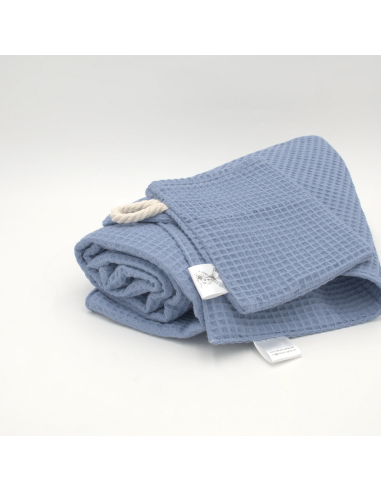 Handtuch & Duschhandtuch "Waffelpique" Jeansblau | Personalisiert (Set & Einzeln) - Qualitätsmerkmal