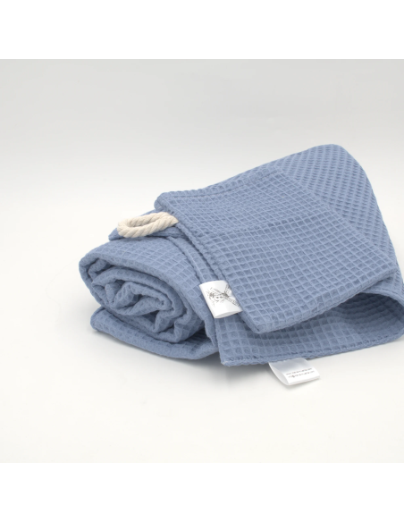 Handtuch & Duschhandtuch "Waffelpique" Jeansblau | Personalisiert (Set & Einzeln) - Qualitätsmerkmal