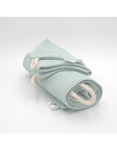 Handtuch & Duschhandtuch "Waffelpique" Mint | Personalisiert (Set & Einzeln)