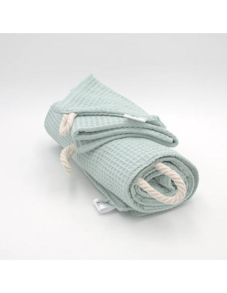 Handtuch & Duschhandtuch "Waffelpique" Mint | Personalisiert (Set & Einzeln)