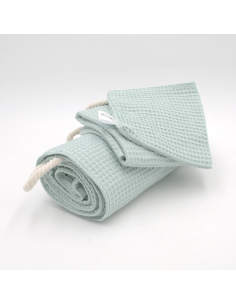 Handtuch & Duschhandtuch "Waffelpique" Mint | Personalisiert (Set & Einzeln) 2