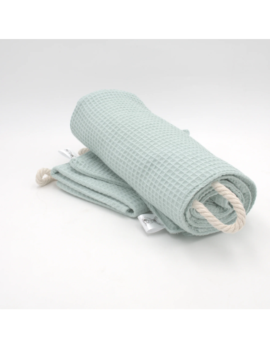 Handtuch & Duschhandtuch "Waffelpique" Mint | Personalisiert (Set & Einzeln) - Nahaufnahme