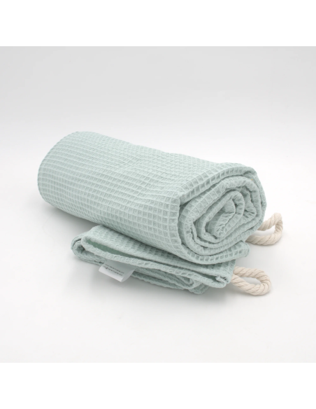 Handtuch & Duschhandtuch "Waffelpique" Mint | Personalisiert (Set & Einzeln) - Farbwirkung