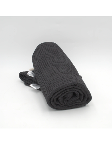 Handtuch & Duschhandtuch "Waffelpique" Schwarz | Personalisiert (Set & Einzeln) - Qualitätsmerkmal
