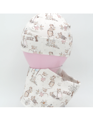 Beanie & Schlupfschal 'Kleine Mäuse' - Mit Liebe für Dich gemacht
