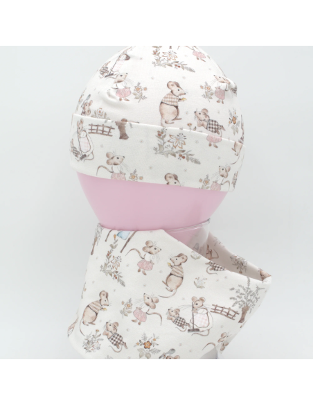 Beanie & Schlupfschal 'Kleine Mäuse' - Mit Liebe für Dich gemacht