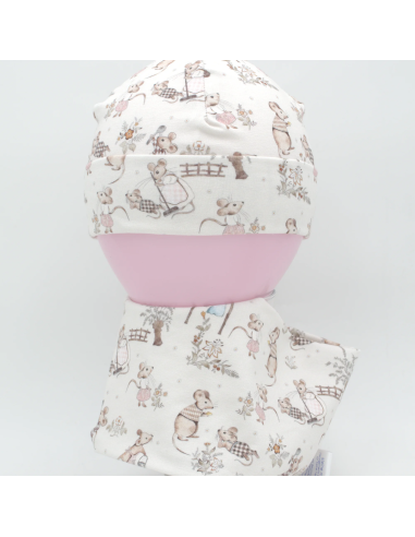 Beanie & Schlupfschal 'Kleine Mäuse' - Für kleine Helden