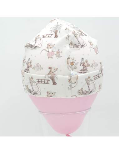 Beanie & Schlupfschal 'Kleine Mäuse' - Liebevolle Details