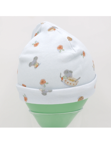Beanie & Schlupfschal 'Naschmäuschen' - Bequemer Sitz für Babys