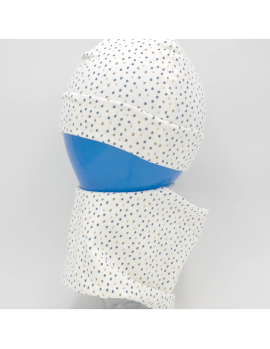 Beanie & Schlupfschal 'Kleine Punkte' - Minimalistisches Design