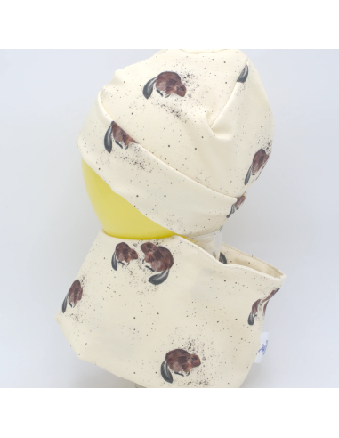 Beanie & Schlupfschal 'Kleine Biber' - Verarbeitung im Detail
