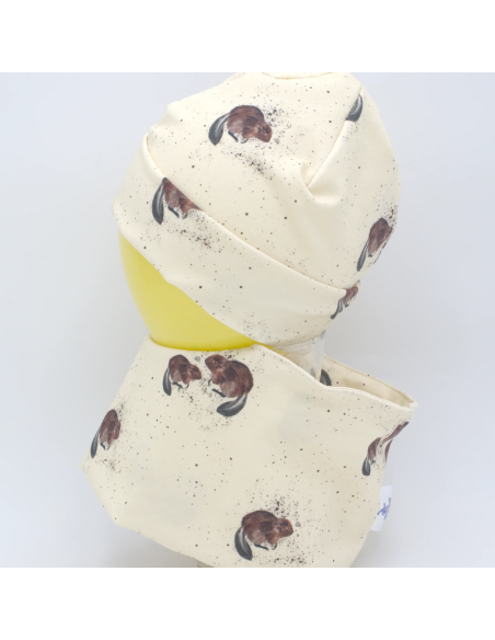 Beanie & Schlupfschal 'Kleine Biber' - Verarbeitung im Detail