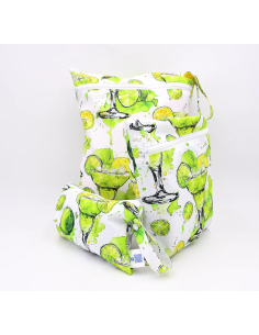 Wetbag 'Limetten-Spritz' | Die wasserabweisende Nasstasche mit Sommer-Motiv - Detailansicht