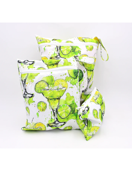 Wetbag 'Limetten-Spritz' | Die wasserabweisende Nasstasche mit Sommer-Motiv