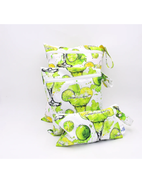 Wetbag 'Limetten-Spritz' | Die wasserabweisende Nasstasche mit Sommer-Motiv - Verarbeitung im Detail
