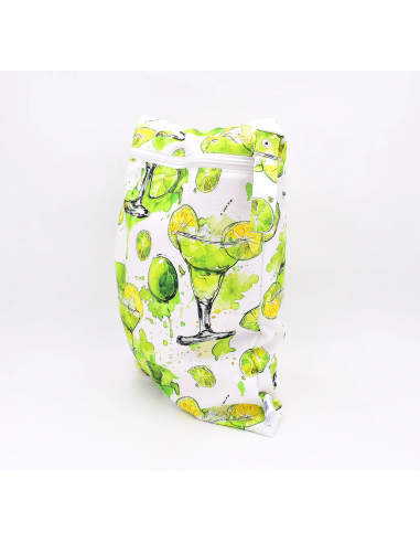 Wetbag 'Limetten-Spritz' | Die wasserabweisende Nasstasche mit Sommer-Motiv - Rückansicht