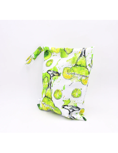 Wetbag 'Limetten-Spritz' | Die wasserabweisende Nasstasche mit Sommer-Motiv - Handgemacht in Bayern