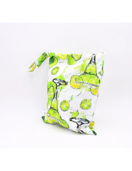Wetbag 'Limetten-Spritz' | Die wasserabweisende Nasstasche mit Sommer-Motiv - Handgemacht in Bayern
