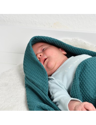 Baby- & Kinder-Kapuzenhandtuch aus Waffelpique | personalisierbar - Detailansicht