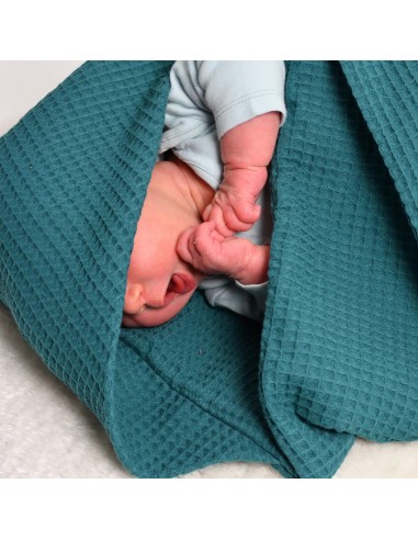 Baby- & Kinder-Kapuzenhandtuch aus Waffelpique | personalisierbar - Rückansicht