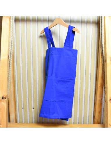 Blaue Kinderschürze 'Klein & Fein' | Japanischer Stil, mit Namen - Detailansicht