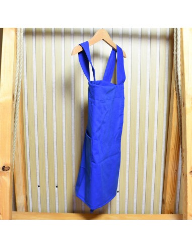 Blaue Kinderschürze 'Klein & Fein' | Japanischer Stil, mit Namen - Stoffstruktur und Material