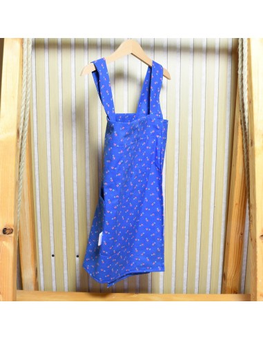 Geblümte Kinderschürze 'Blütenzauber' | Japanischer Stil, mit Namen - Rückansicht