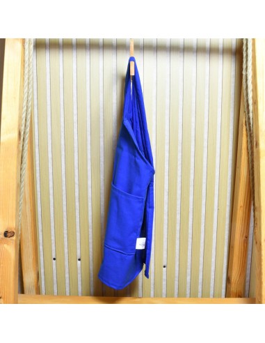 Blaue Kinderschürze 'Blaubeerzeit' | Latzschürze mit Namen - Verarbeitung im Detail
