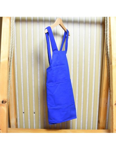 Blaue Kinderschürze 'Blaubeerzeit' | Latzschürze mit Namen - Weitere Perspektive