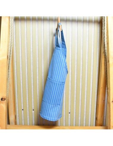 Maritime Kinderschürze 'Streifenzauber' | Latzschürze mit Namen - Stoffstruktur und Material