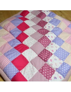 Patchwork Krabbeldecke 'Kunterbunte Entdeckerwelt' | personalisierbar