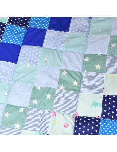 Patchwork Krabbeldecke 'Kuschelvergnügen' | personalisierbar - Praktisch im Alltag
