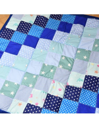 Patchwork Krabbeldecke 'Kuschelvergnügen' | personalisierbar - Weitere Perspektive