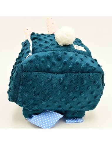Kuscheliger Kinderrucksack 'Häschen' | mit Hasenohren & Namen - Stoffstruktur und Material