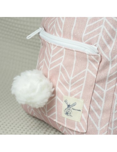 Süßer Kinderrucksack 'rosa Panda' | personalisierbar & ergonomisch - Rückansicht