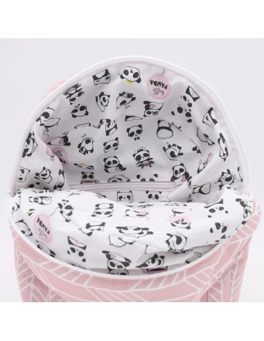 Süßer Kinderrucksack 'rosa Panda' | personalisierbar & ergonomisch - Nahaufnahme